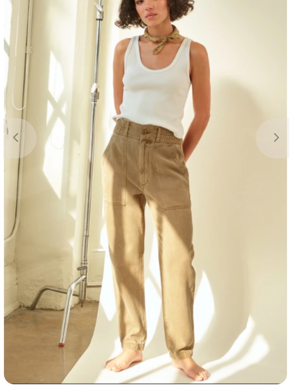 AMO Drapey Army Pant in Cotton/Linen Mix